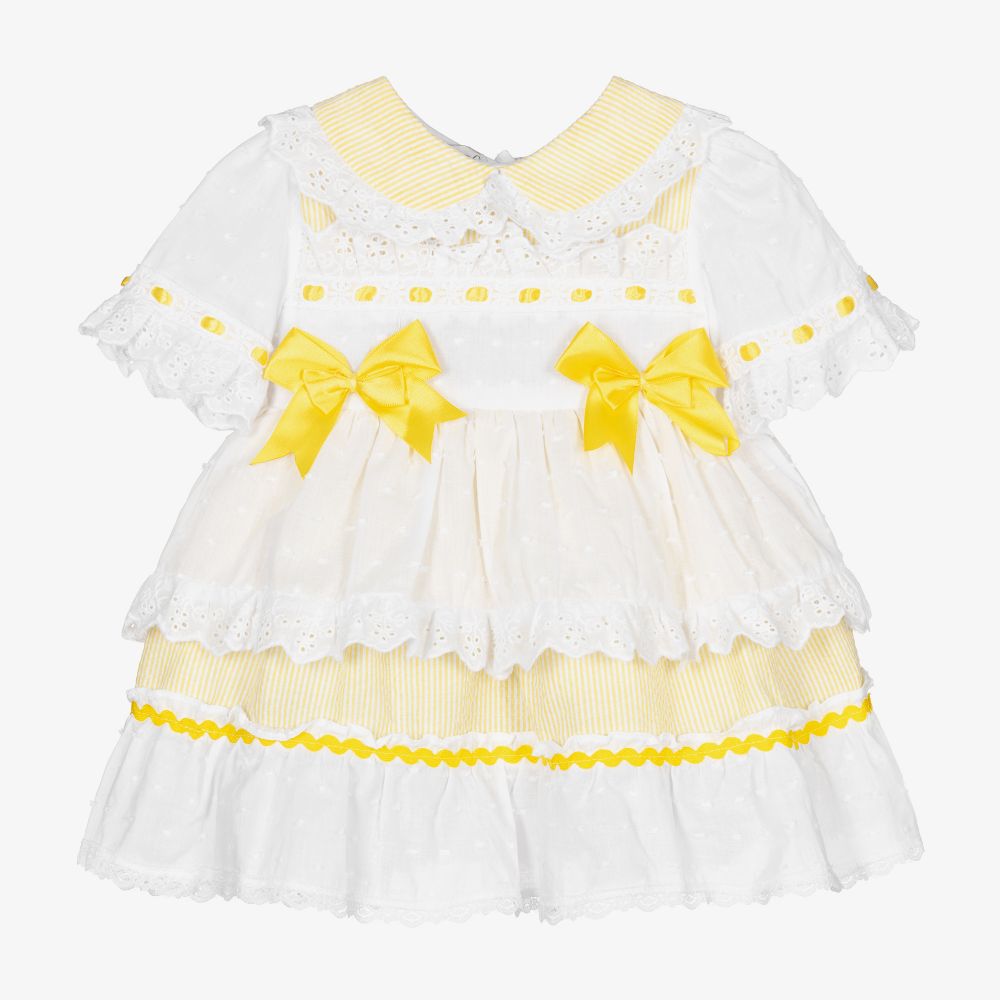 Beau KiD-Baby Girls Yellow Lace Dress | Childrensalon Outlet