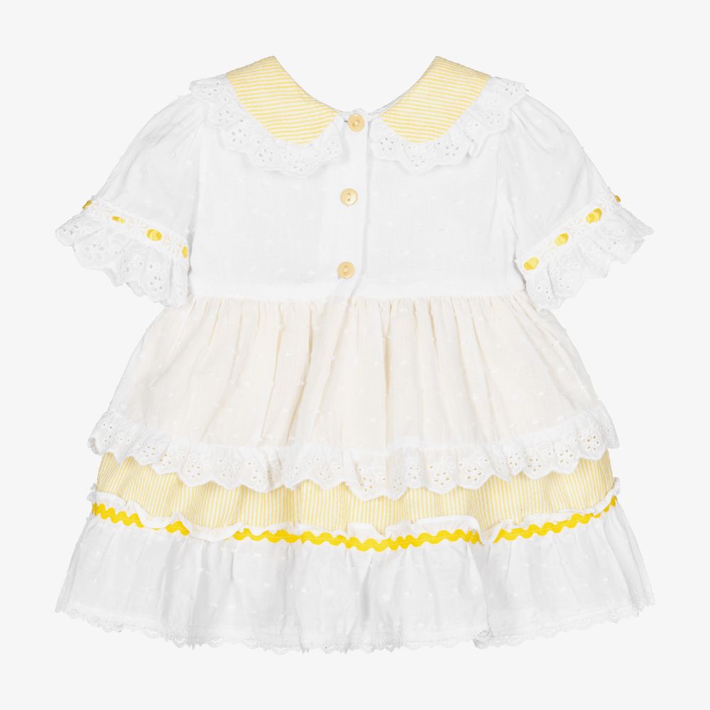 Beau KiD-Baby Girls Yellow Lace Dress | Childrensalon Outlet
