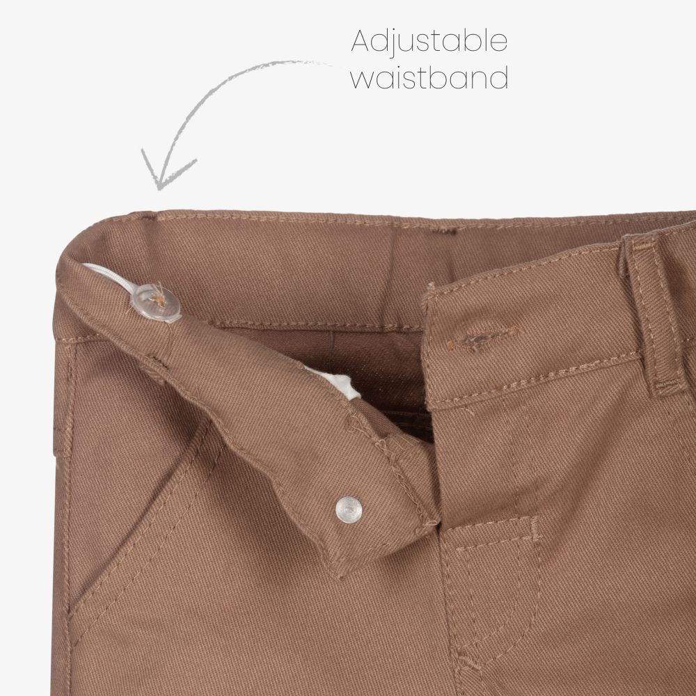 بو كيد-Blue & Beige Baby Trouser Set | Childrensalon Outlet