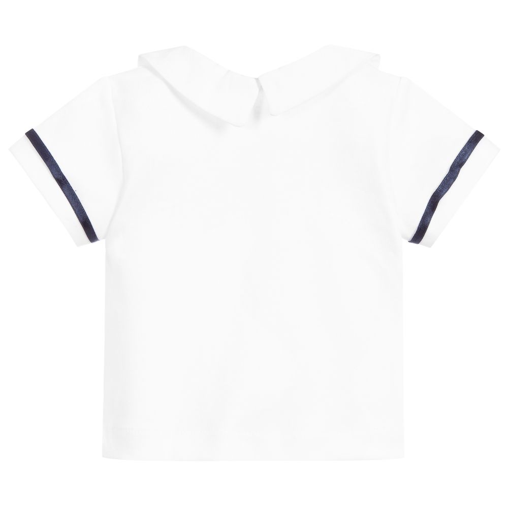 Beau KiD-Blue Cotton Dungarees Set | Childrensalon Outlet