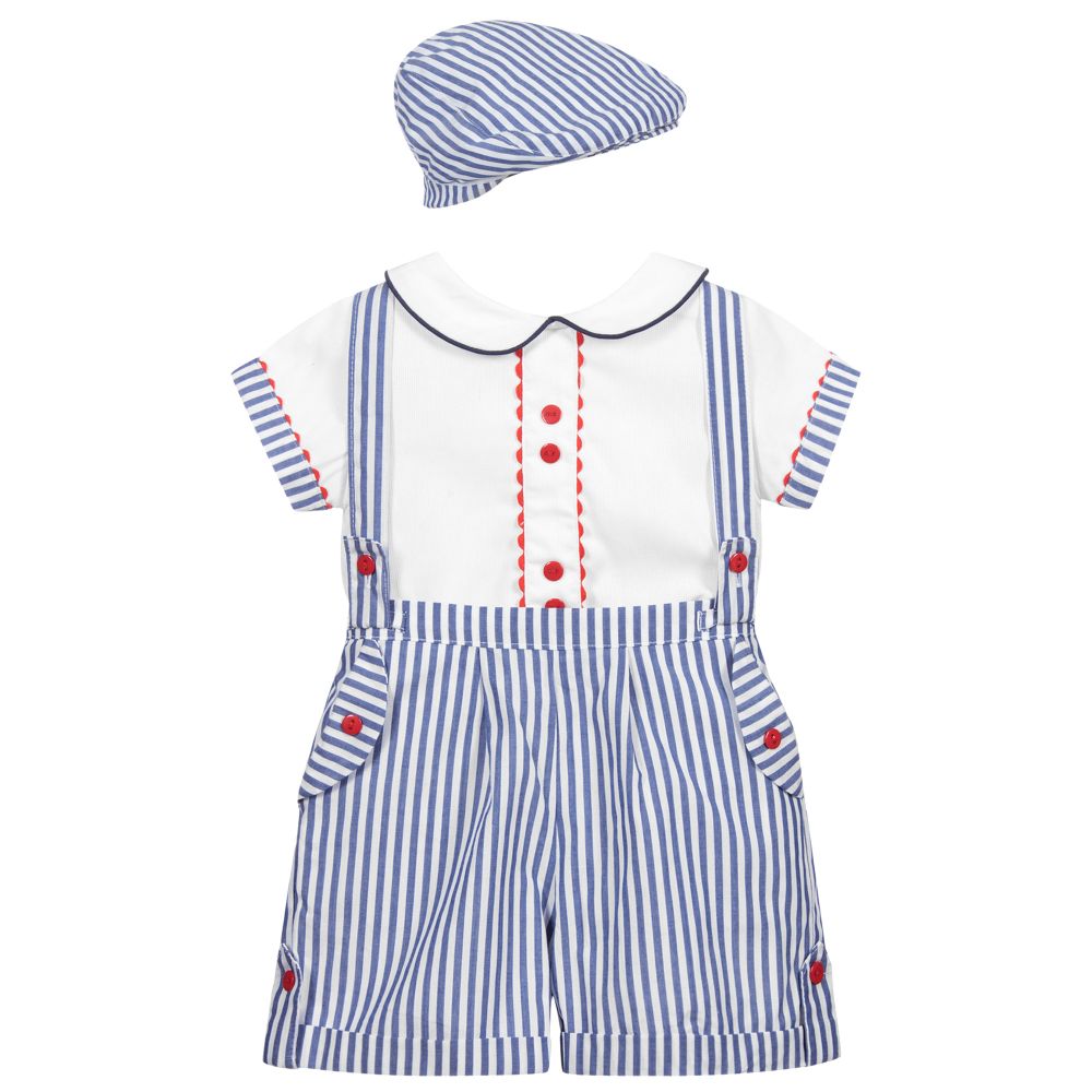 Beau KiD - Blue & White Baby Shorts Set | Childrensalon