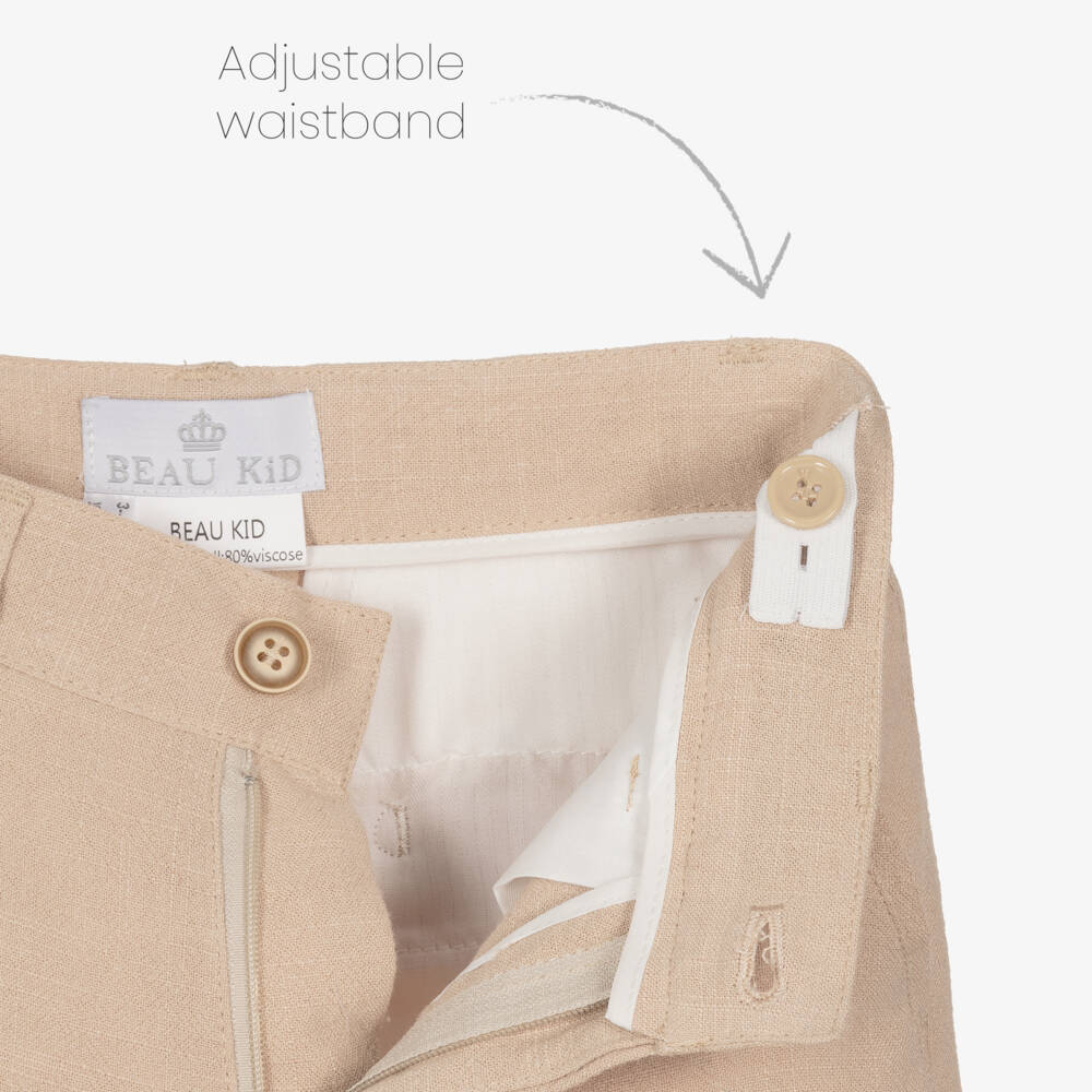 Beau KiD-Костюм из бежевого льна для мальчиков | Childrensalon Outlet