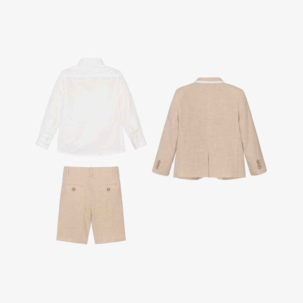 Beau KiD-Костюм из бежевого льна для мальчиков | Childrensalon Outlet