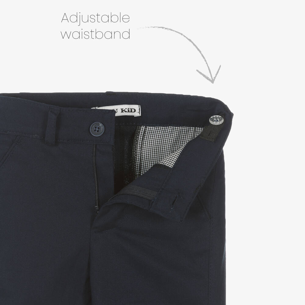 Beau KiD-Boys Blue & Brown Cotton Shorts Suit | Childrensalon Outlet