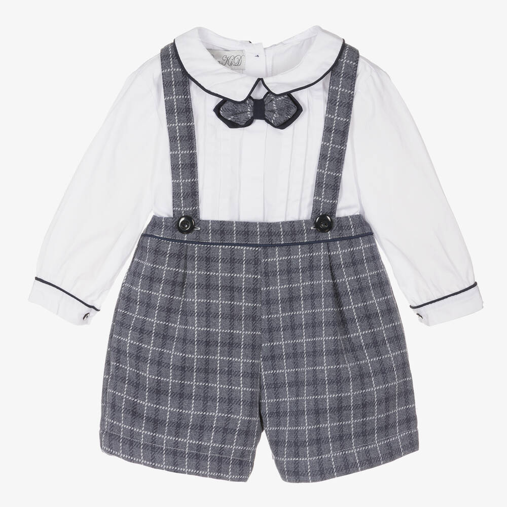 Beau KiD - Ensemble short bleu à carreaux | Childrensalon