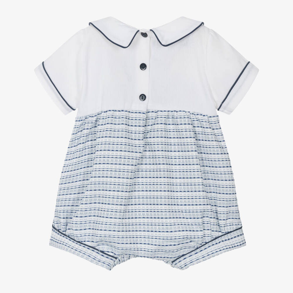 Beau KiD-Boys Blue Cotton Riding Shortie | Childrensalon Outlet