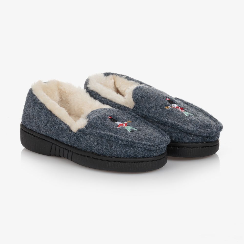 Beau KiD - Boys Blue Soldier Slippers | Childrensalon