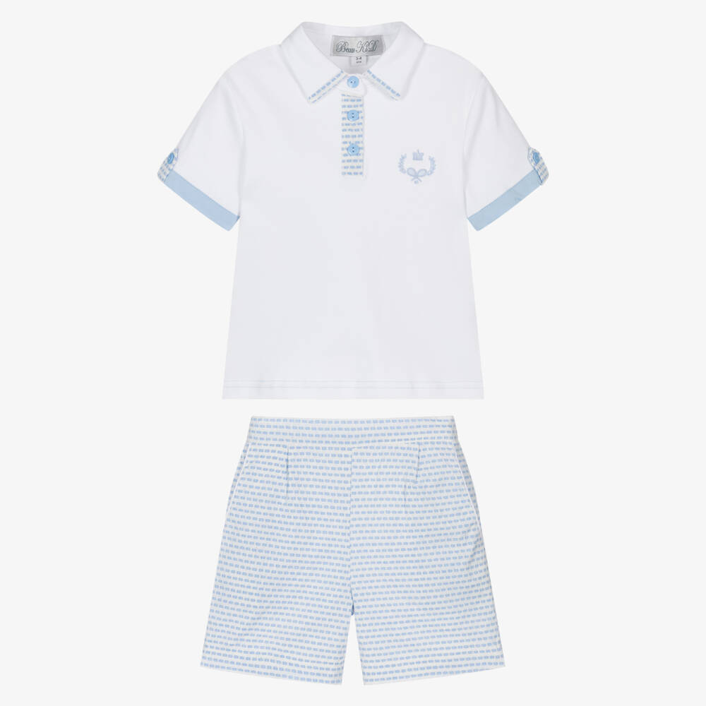 Beau KiD-Шорты трио синие и белые для мальчиков | Childrensalon Outlet