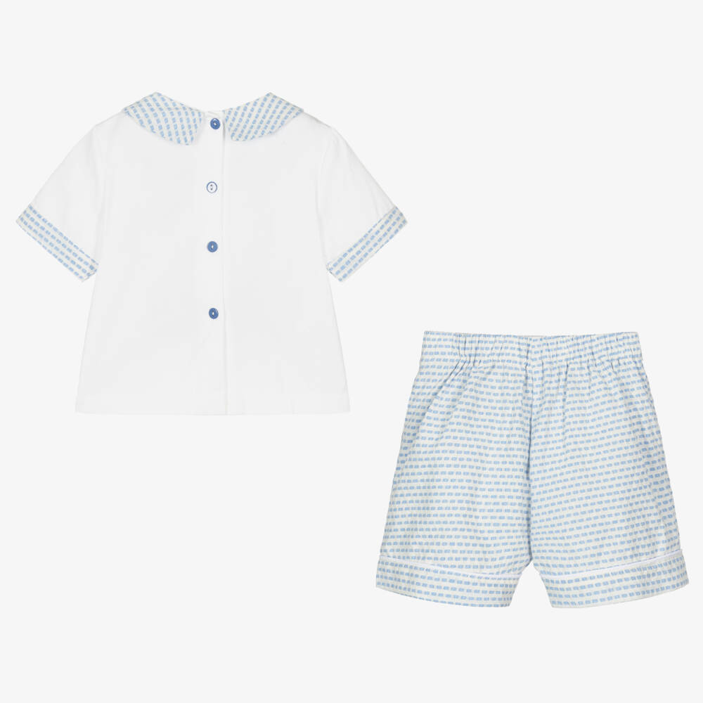 Beau KiD-طقم كلاسيكي أزرق وأبيض للأولاد | Childrensalon Outlet