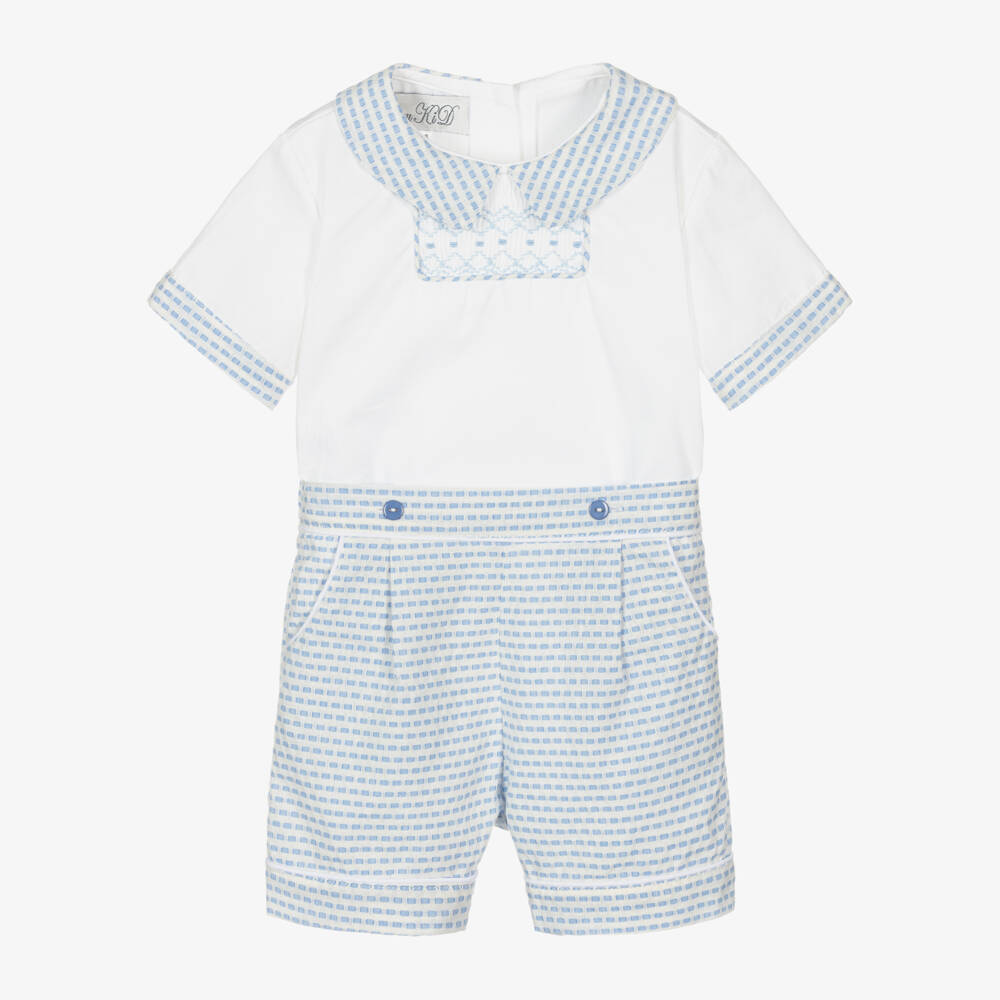 Beau KiD-Boys Classic Blue & White Set | Childrensalon Outlet