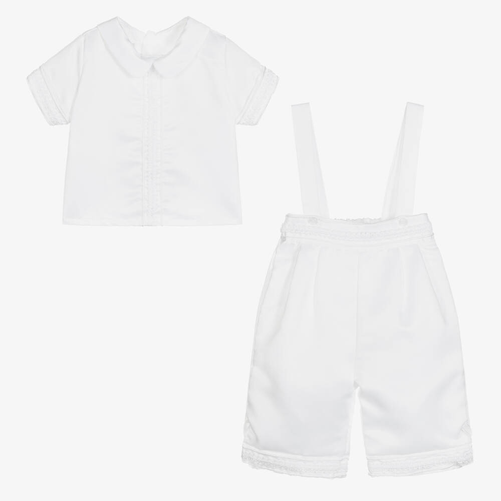 Beau KiD-Boys Classic White Shorts Ensemble | Childrensalon Outlet