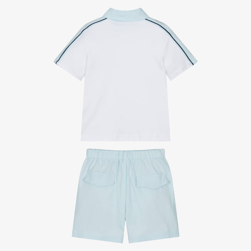 Beau KiD-Boys Cool Blue Cotton Set | Childrensalon Outlet