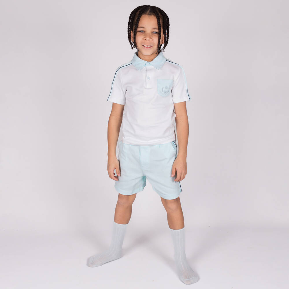 Beau KiD-Boys Cool Blue Cotton Set | Childrensalon Outlet
