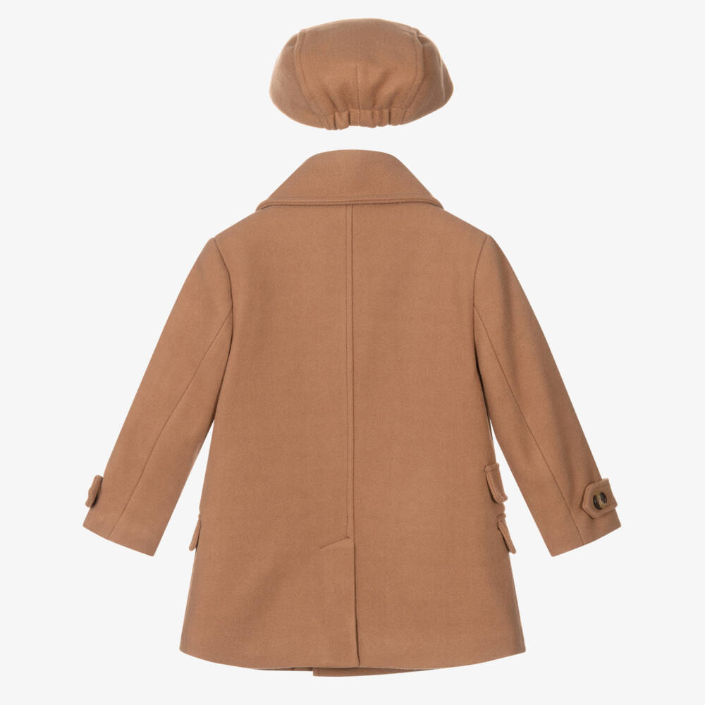 Beau KiD-Классическое бежевое пальто и кепка для мальчиков | Childrensalon Outlet