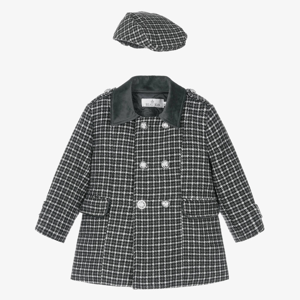 Beau KiD - Ensemble manteau et bonnet gris | Childrensalon