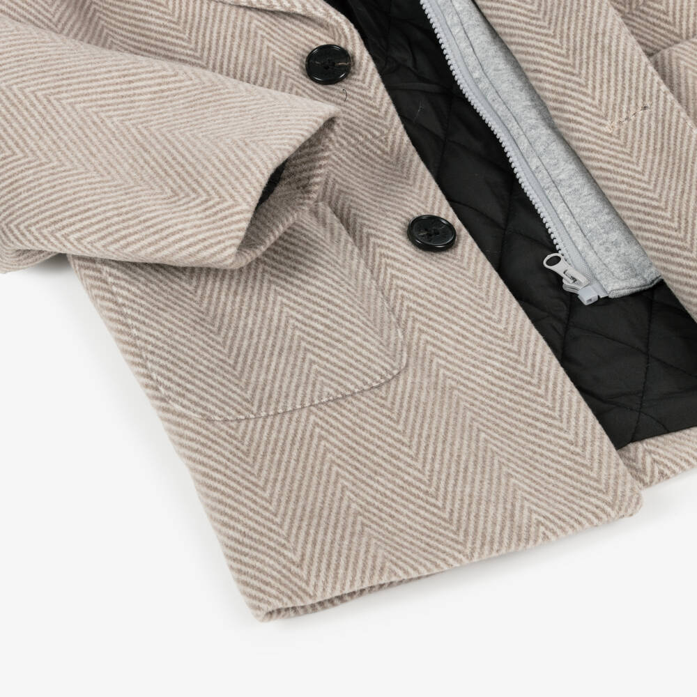 Beau KiD-معطف بهودي لون بيج للأولاد | Childrensalon Outlet