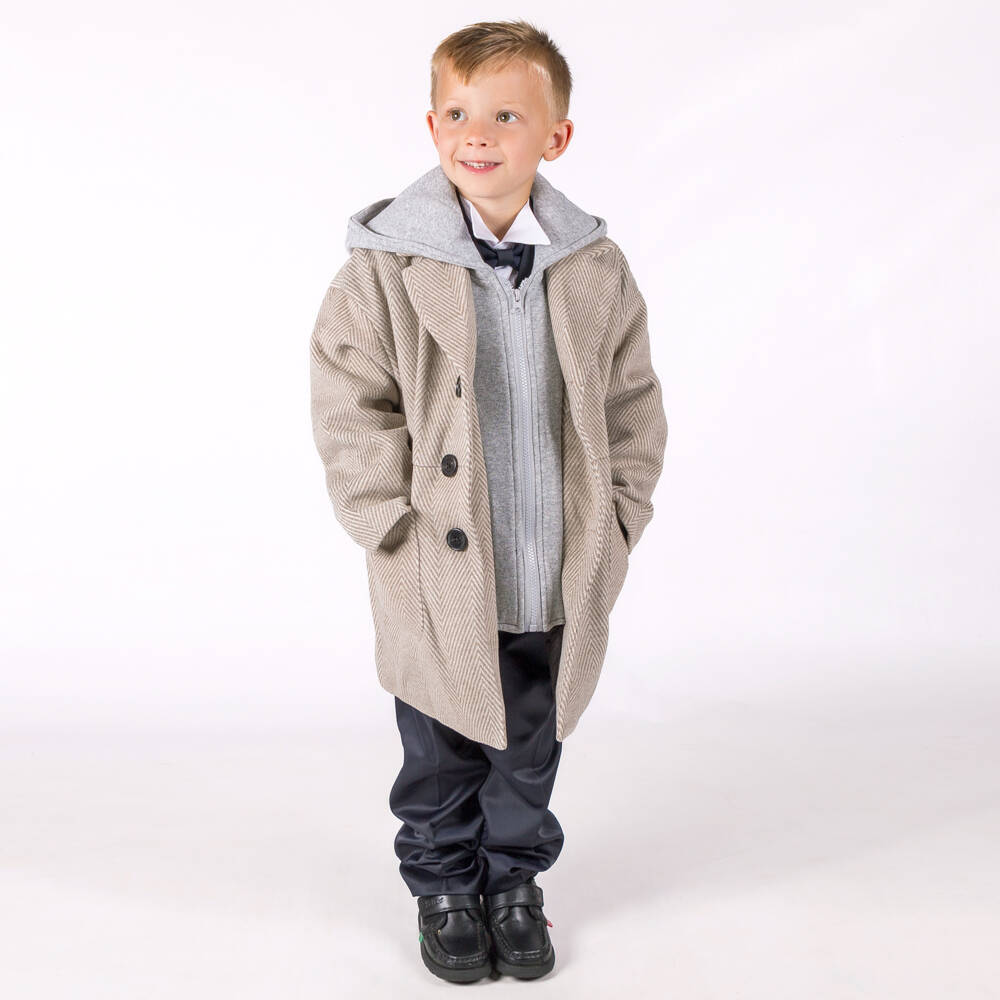 Beau KiD-معطف بهودي لون بيج للأولاد | Childrensalon Outlet