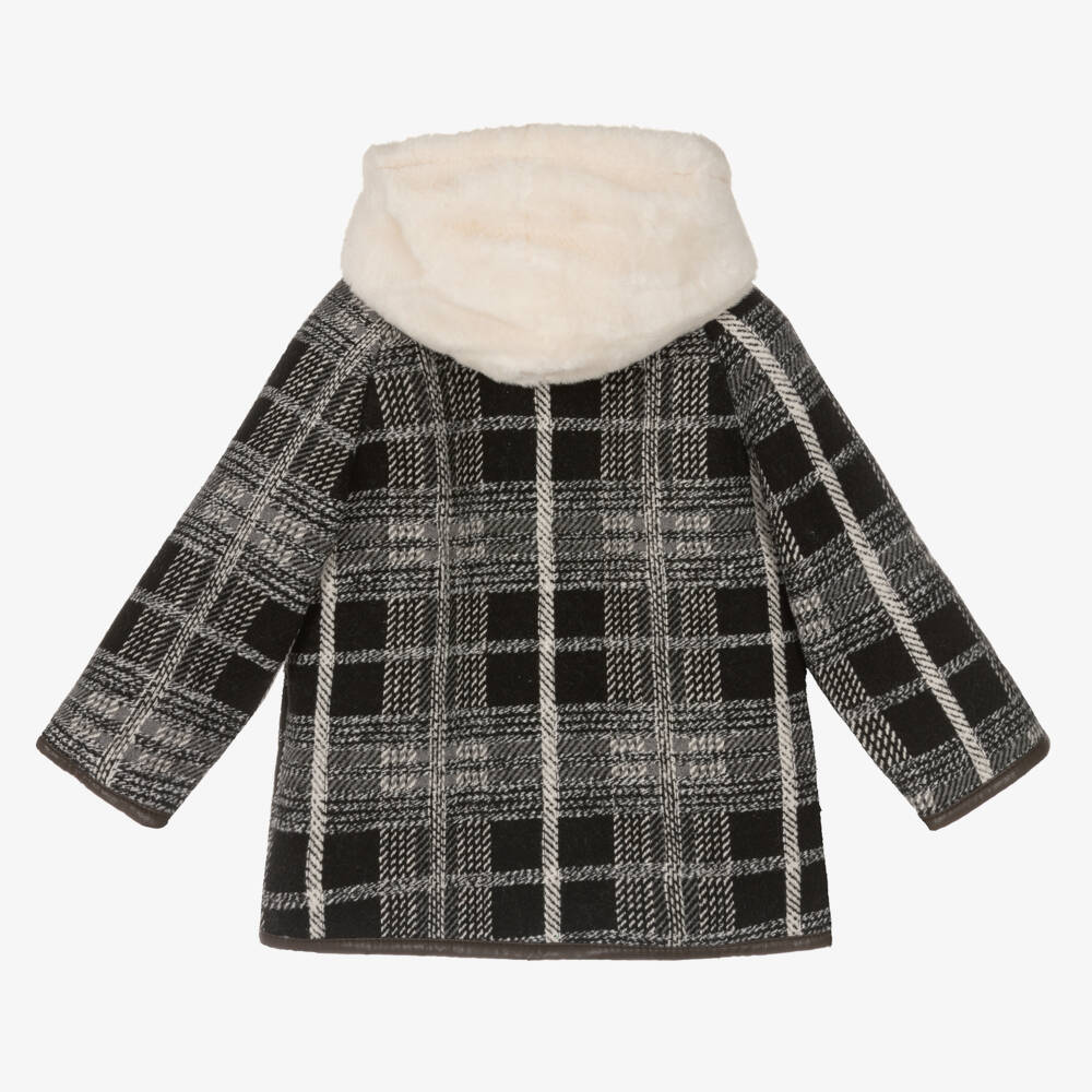 Beau KiD-معطف بهودي كاروهات لون أسود وعاجي للأولاد | Childrensalon Outlet