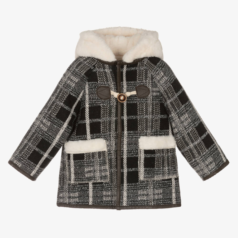 Beau KiD-Boys Hooded Check Coat | Childrensalon Outlet