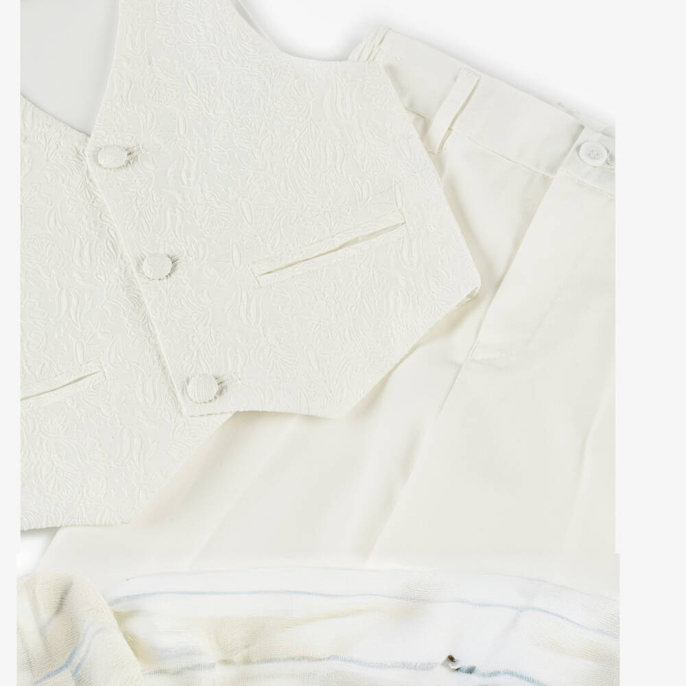 Beau KiD-طقم بدلة عاجي مزهر للأولاد | Childrensalon Outlet