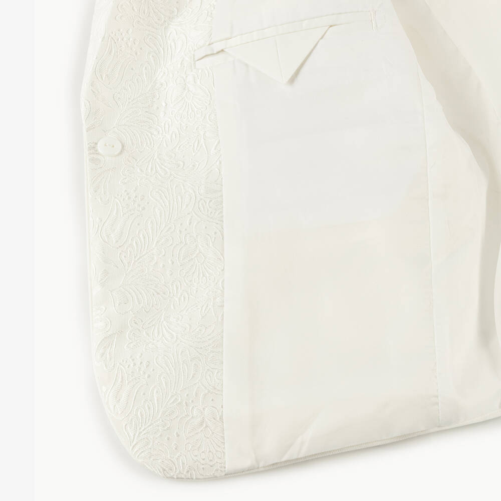 Beau KiD-طقم بدلة عاجي مزهر للأولاد | Childrensalon Outlet