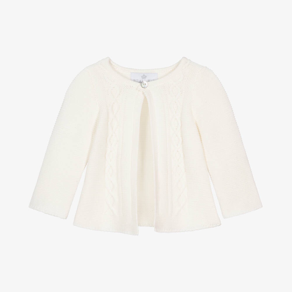 Beau KiD-Boys Ivory Soft Cotton Knit Cardigan | Childrensalon Outlet