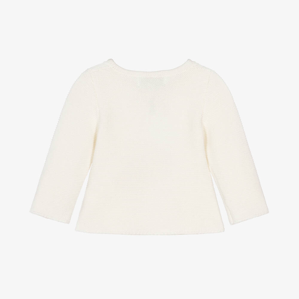 Beau KiD-Boys Ivory Soft Cotton Knit Cardigan | Childrensalon Outlet