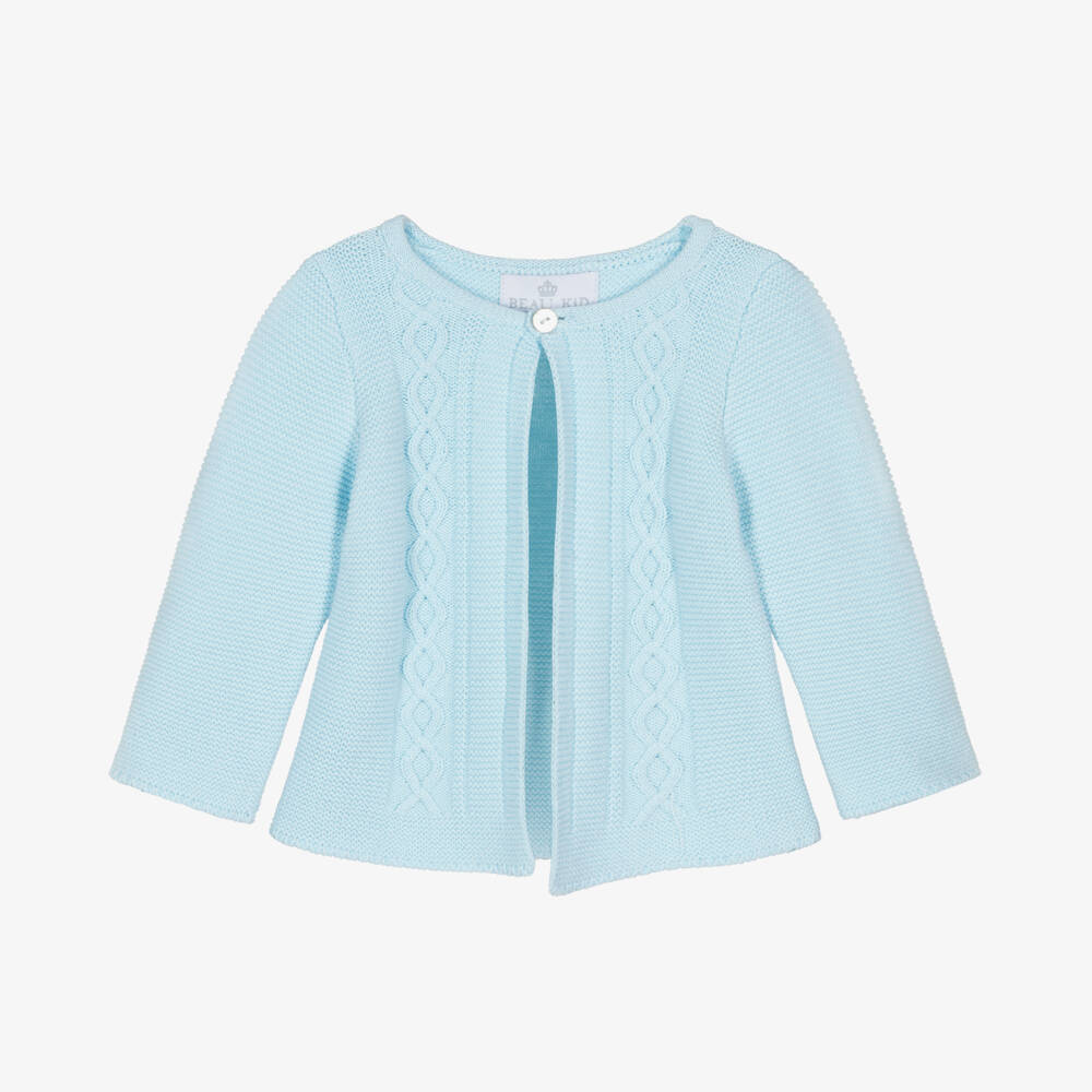 Beau KiD-Boys Light Blue Cotton Cardigan | Childrensalon Outlet