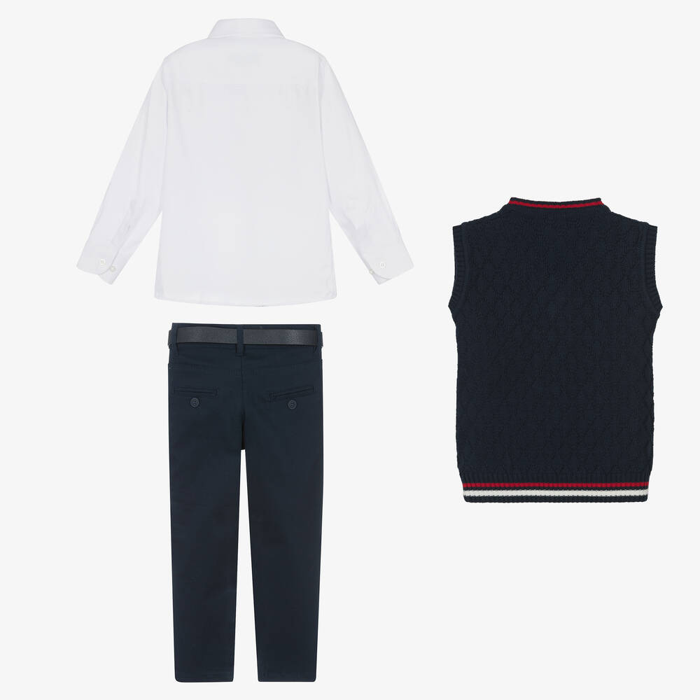 Beau KiD-Boys Navy Blue Trouser Set  | Childrensalon Outlet