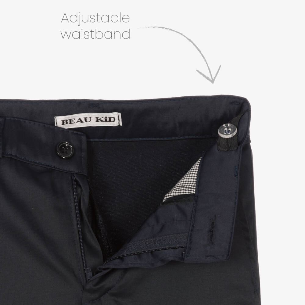 Beau KiD-Boys Navy Blue Tuxedo Suit | Childrensalon Outlet