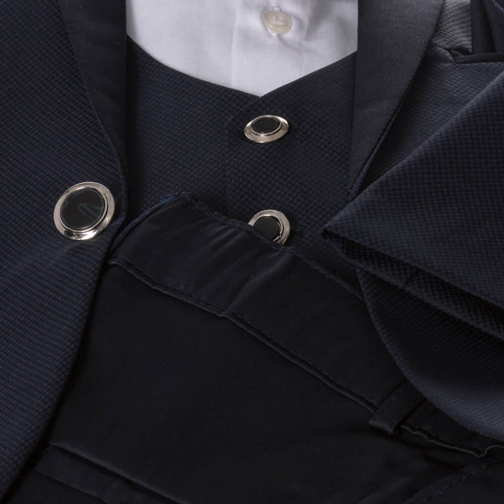 Beau KiD-Boys Navy Blue Tuxedo Suit | Childrensalon Outlet