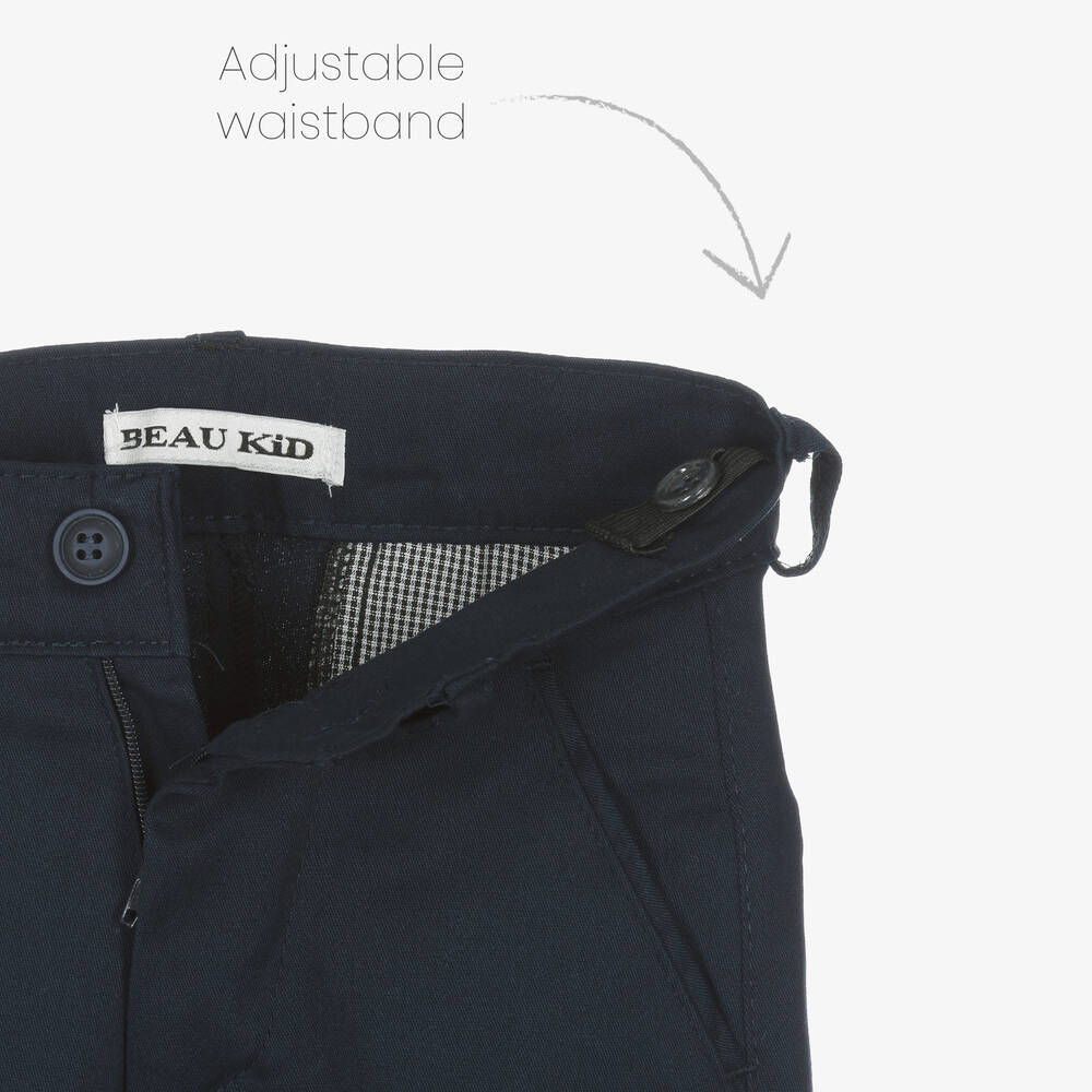 Beau KiD-Boys Navy & Pale Blue Shorts Set | Childrensalon Outlet