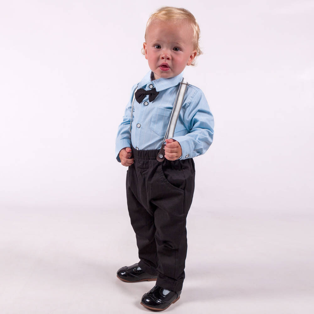 Beau KiD-Boys Navy Trousers & Blue Shirt | Childrensalon Outlet