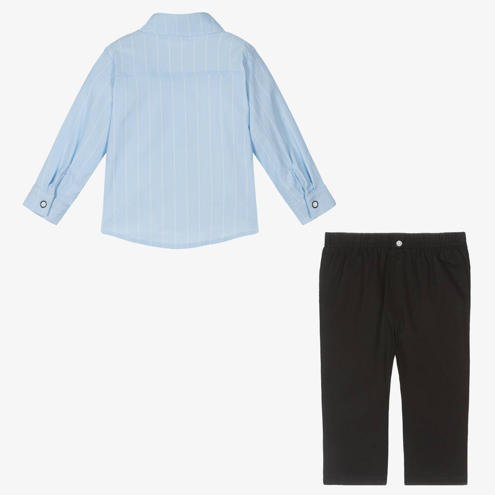 Beau KiD-Boys Navy Trousers & Blue Shirt | Childrensalon Outlet