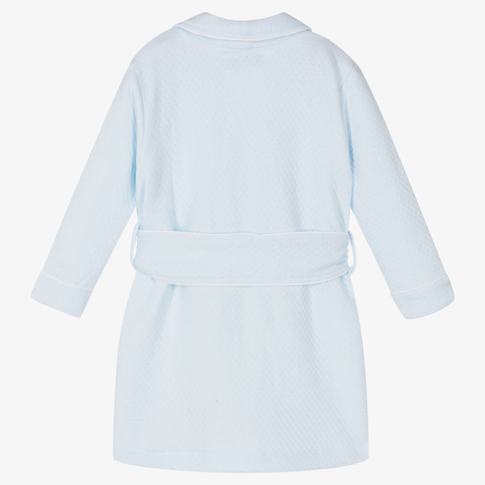 Beau KiD-Boys Pale Blue Cotton Bathrobe | Childrensalon Outlet