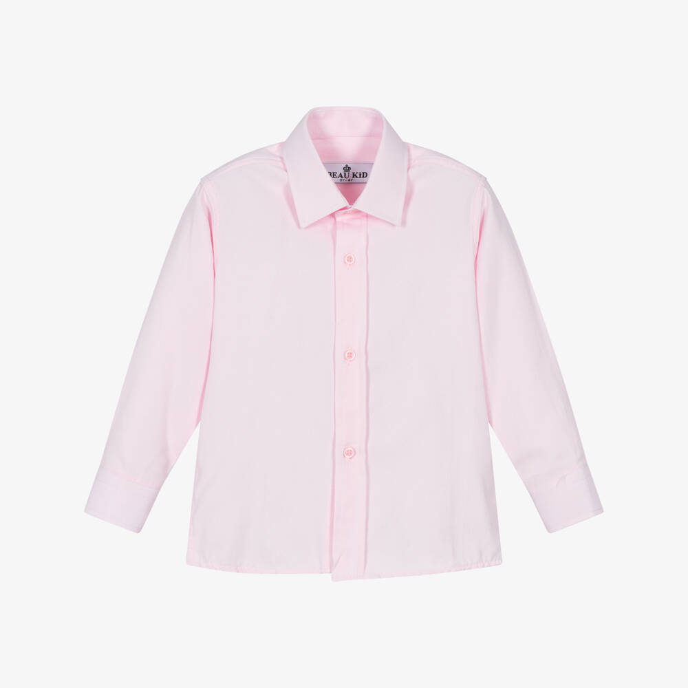 Beau KiD-Boys Pink Cotton Blend Shirt | Childrensalon Outlet