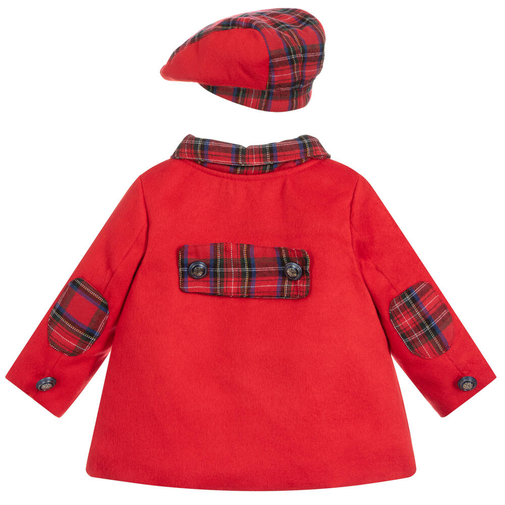 Beau KiD-Комплект пальто с красной шотландкой для мальчиков | Childrensalon Outlet