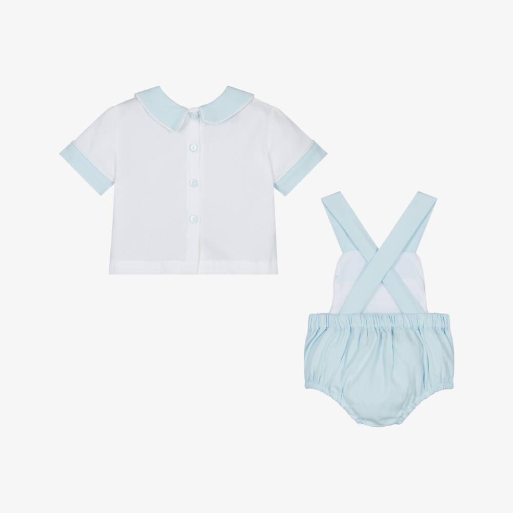 Beau KiD-Boys Sky Cotton Dungaree Ensemble | Childrensalon Outlet