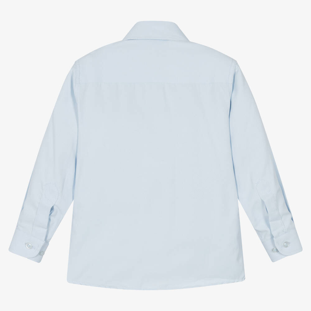 Beau KiD-Мягкая голубая рубашка из хлопковой смеси для мальчиков | Childrensalon Outlet