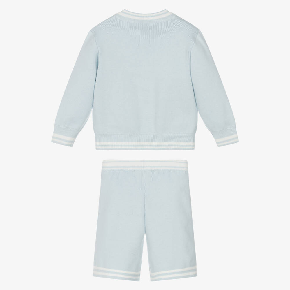Beau KiD-Boys Soft Blue Knit Ensemble | Childrensalon Outlet