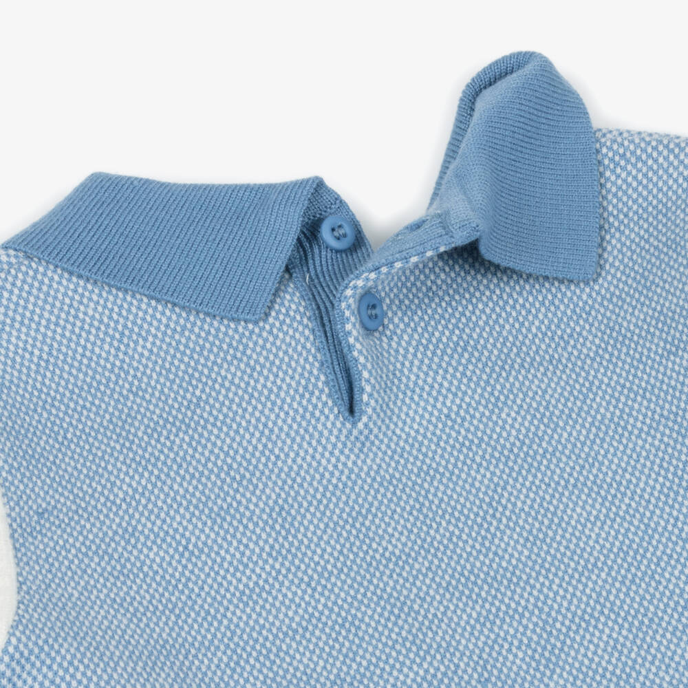 Beau KiD-Boys Soft Blue Knit Outfit | Childrensalon Outlet