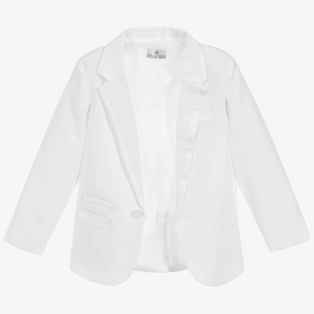 Beau KiD-Boys White Tuxedo Suit | Childrensalon Outlet