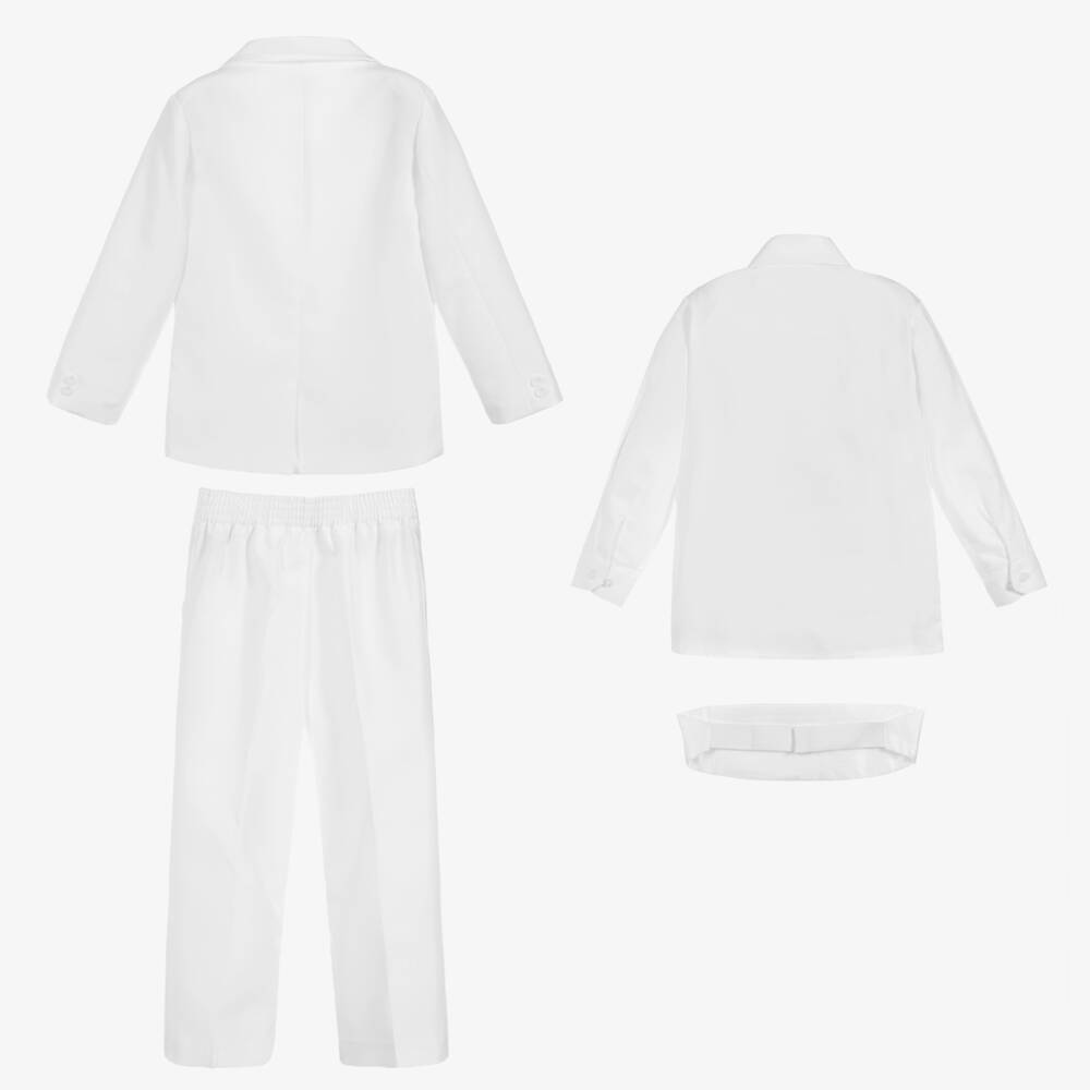 Beau KiD-Boys White Tuxedo Suit | Childrensalon Outlet