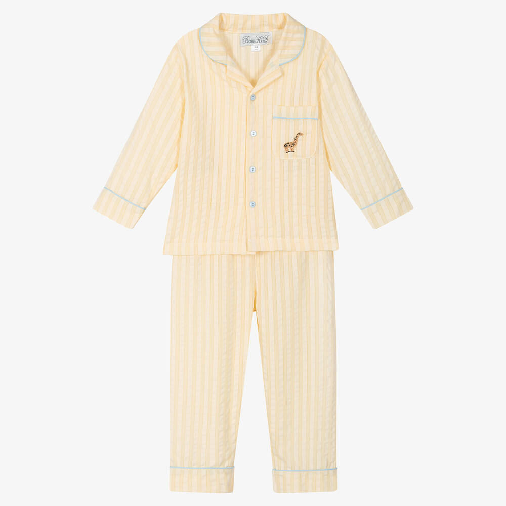 Boys Yellow Cotton Pyjamas