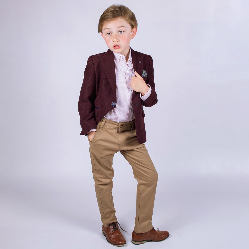 Boys burgundy deals blazer