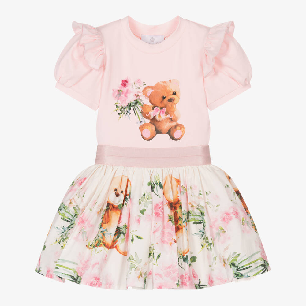 Beau KiD-Girls Adorable Pink Bear Ensemble | Childrensalon Outlet