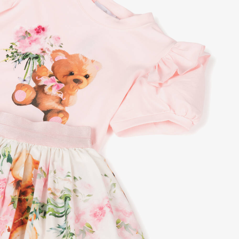 Beau KiD-Girls Adorable Pink Bear Ensemble | Childrensalon Outlet