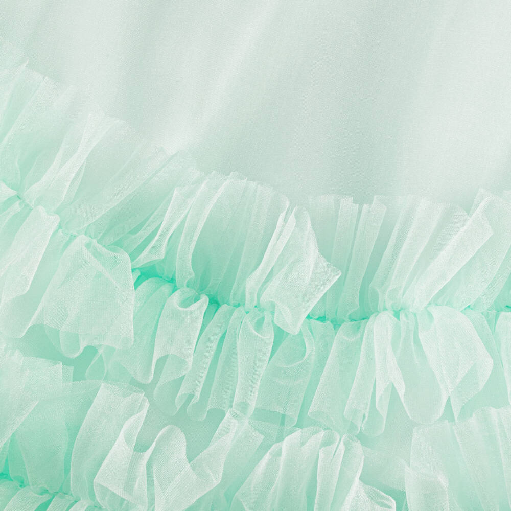 Beau KiD-Girls Aqua Tulle Bow Dress | Childrensalon Outlet
