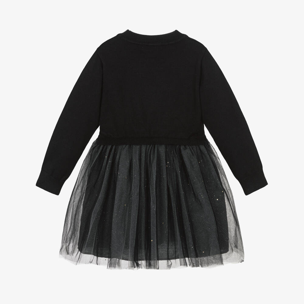 Beau KiD-Girls Black Bow Embellished Dress | Childrensalon Outlet