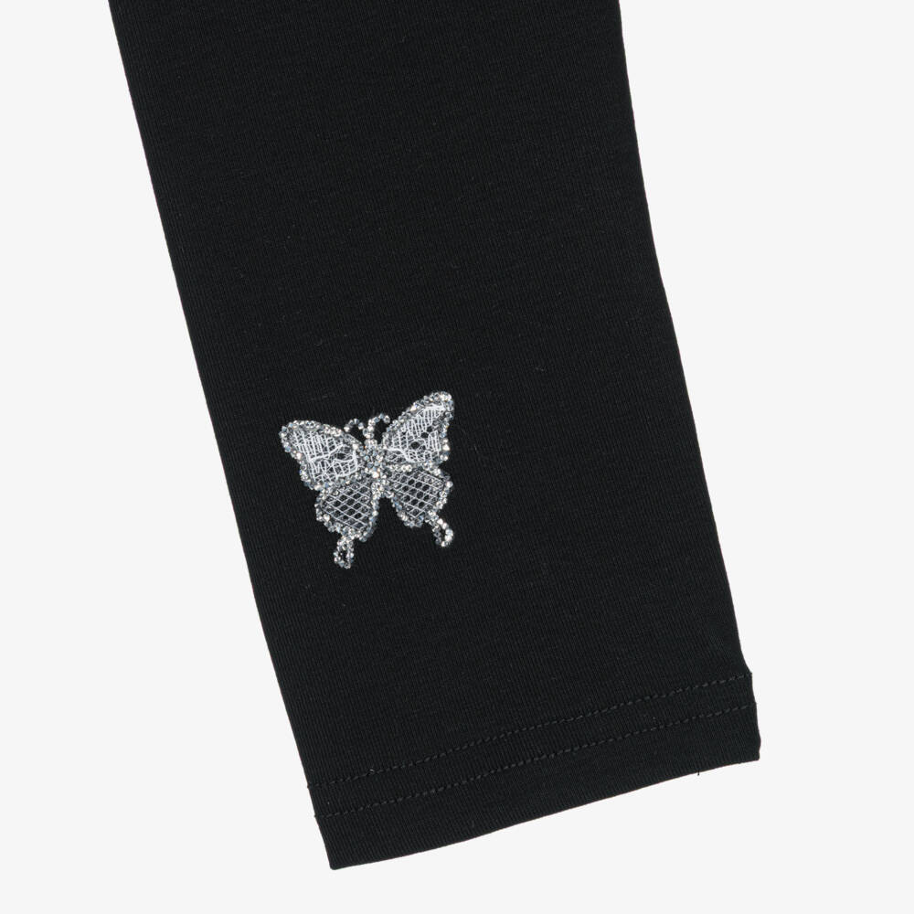 Beau KiD-Girls Black Cotton Ruffle Leggings Set | Childrensalon Outlet